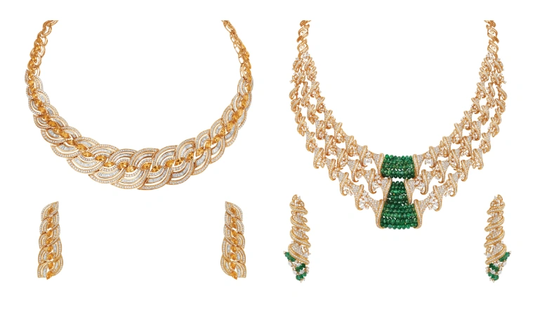 Tanishq Radiance in Rhythm Diamond Collection with Signature Cuts and Rare Gemstones