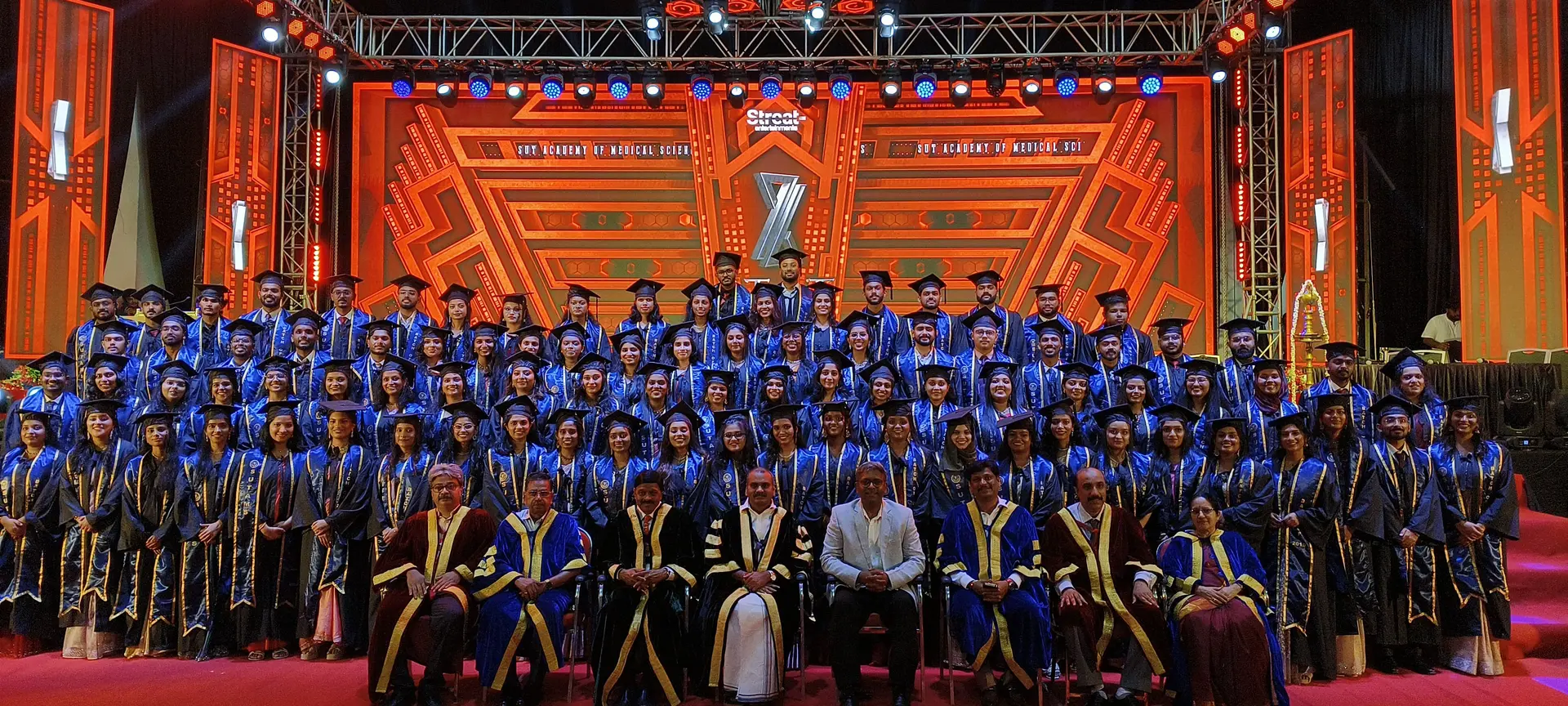 Union Minister L. Murugan distributed graduation certificates to the students of Sree Uthradam Thirunal Academy of Medical Sciences.